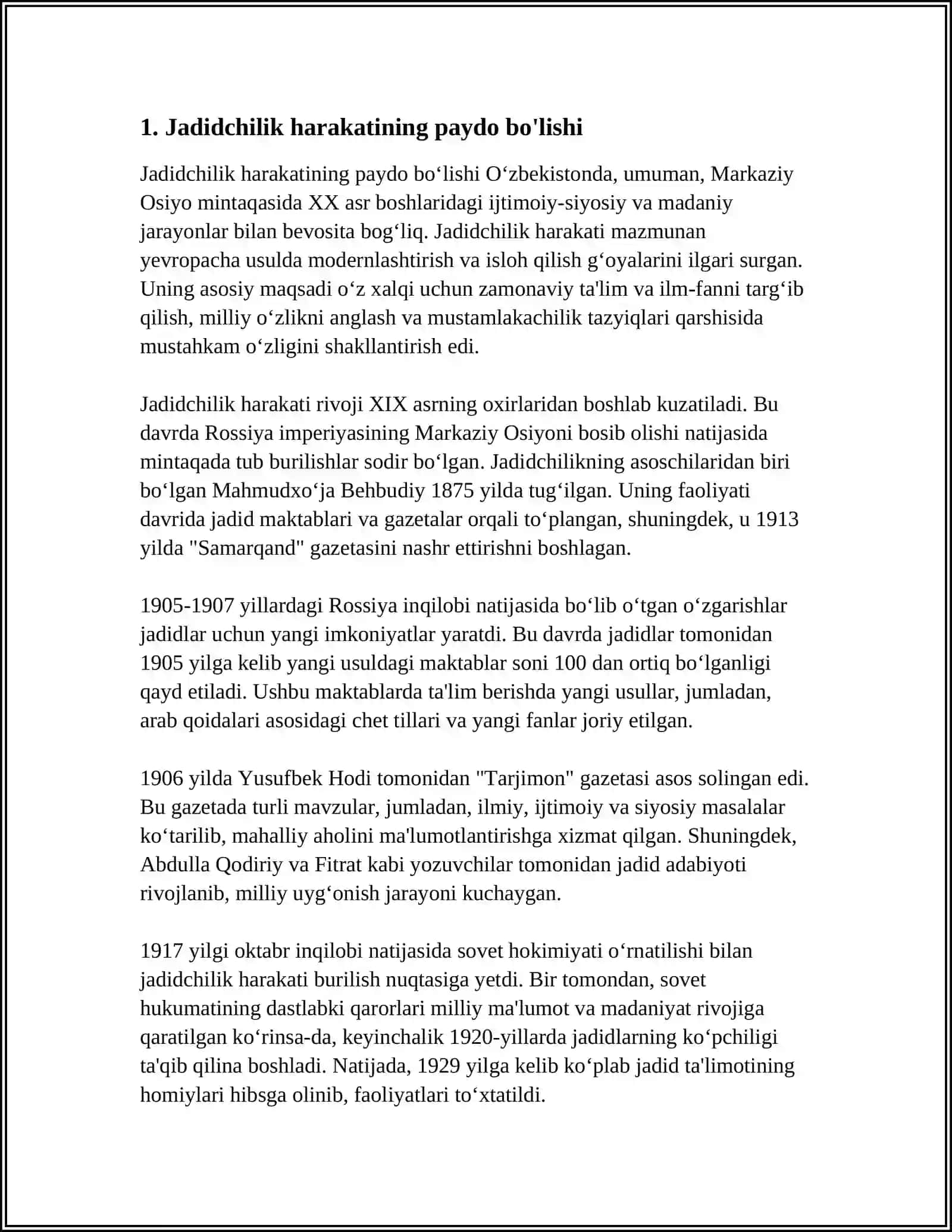 JADIDCHILIK HARAKATI NAMOYONDALARI 3