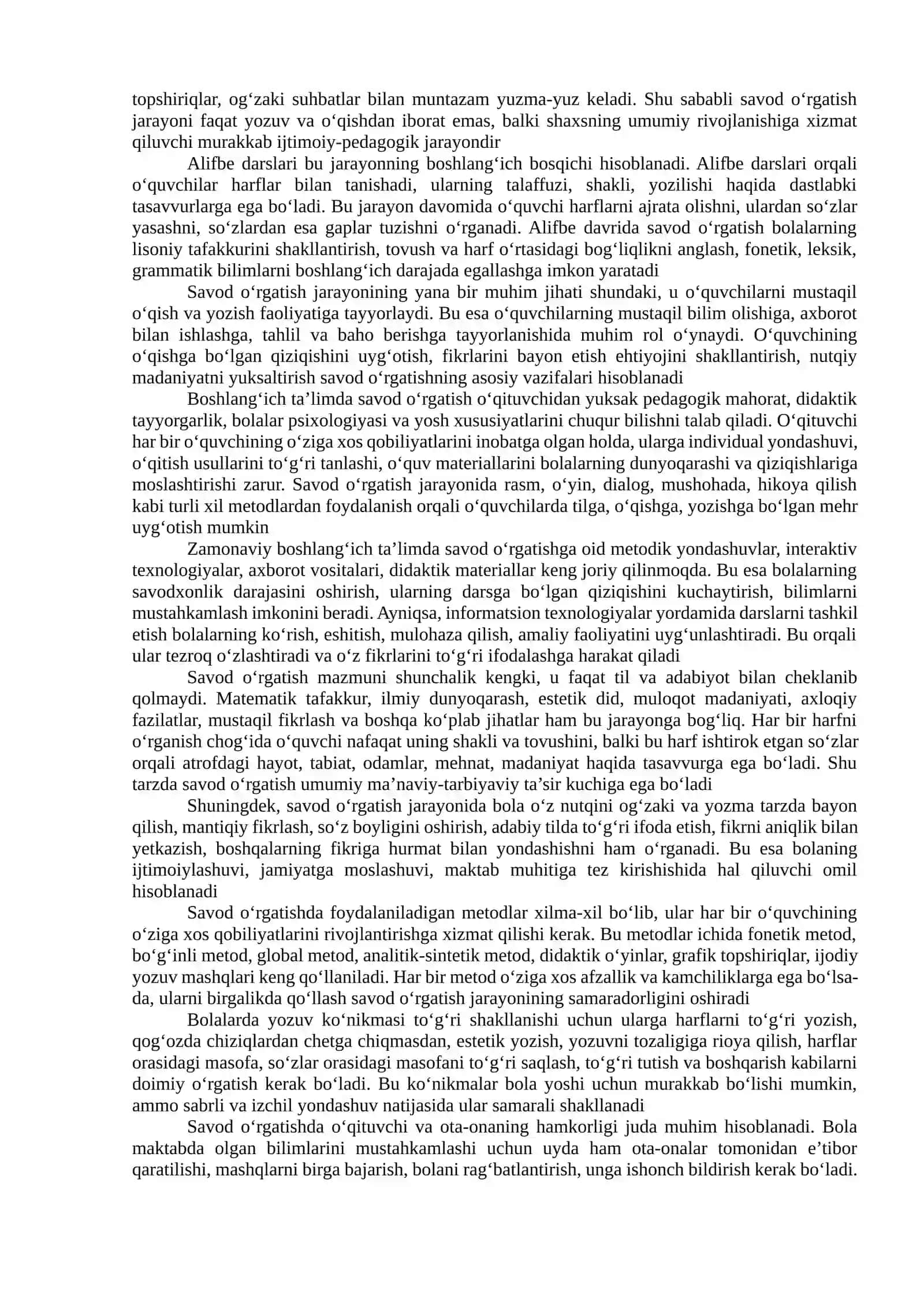 Alifbe davrida yozuv ko'nikmalari shakllantirish 3