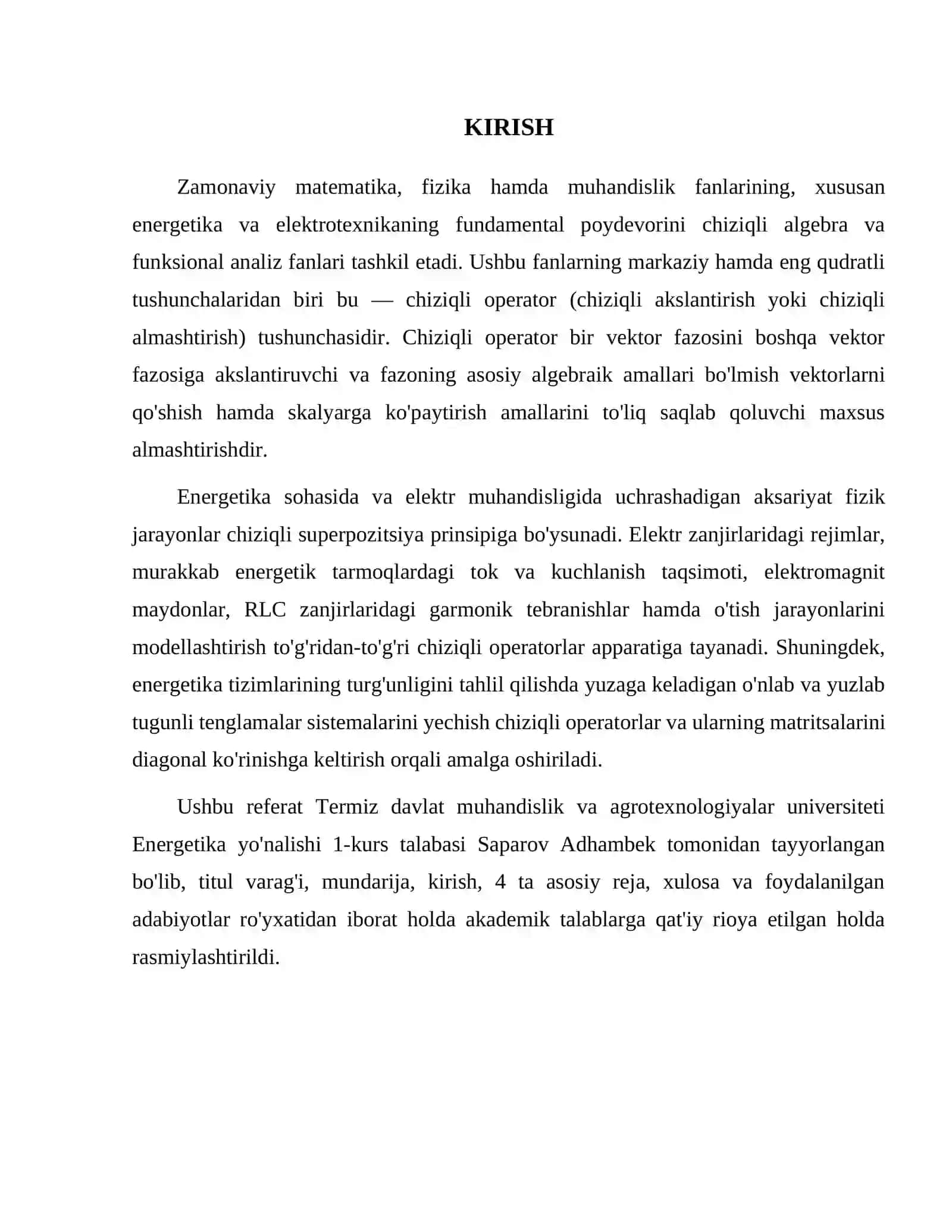 CHIZIQLI OPERATOR HAQIDA TUSHUNCHA 3
