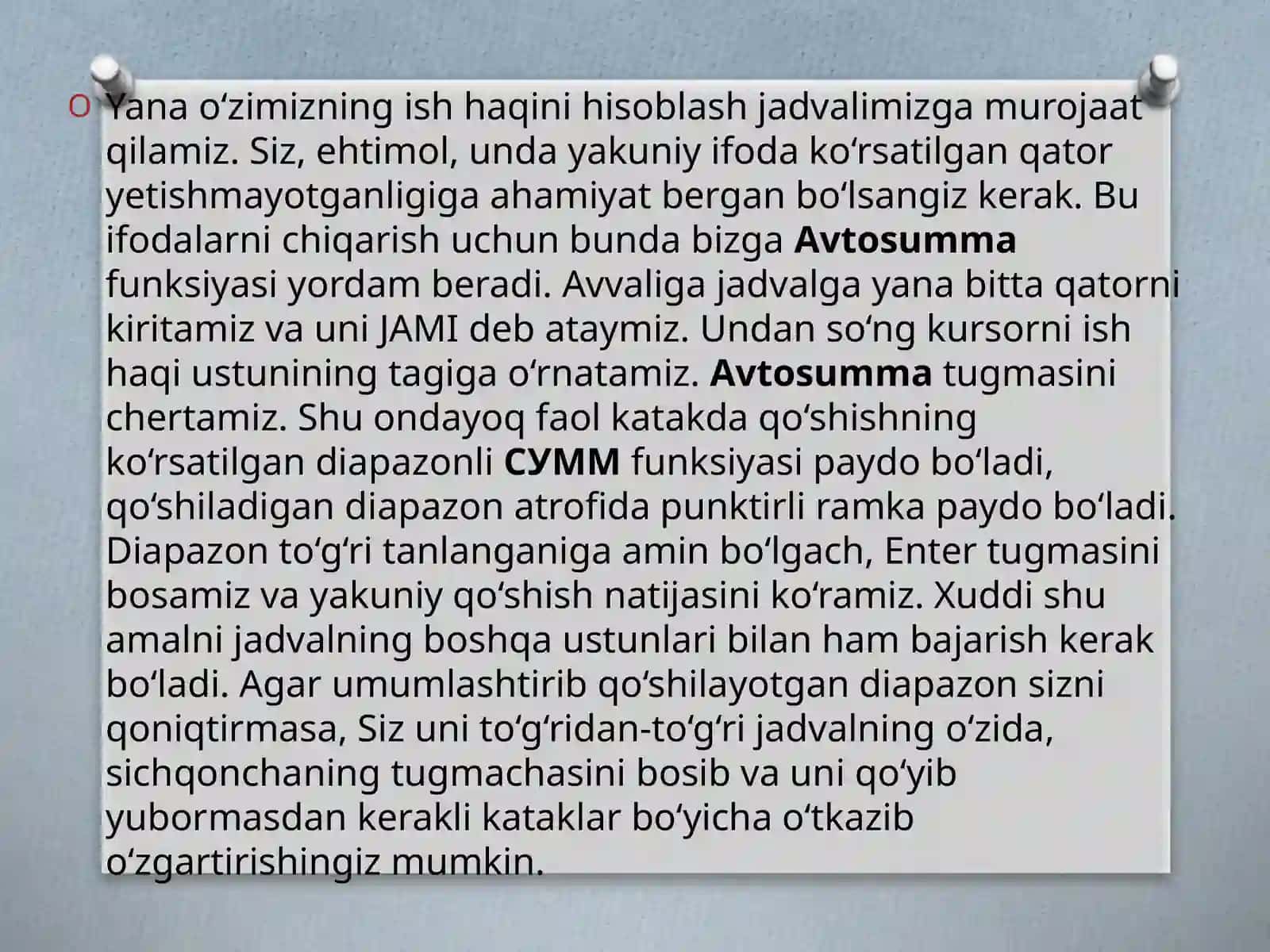 Funksiyalardan foydalanish 3