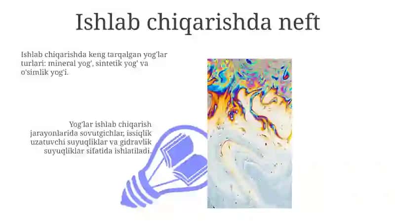 Neftning Ko'pgina Vazifalari 3