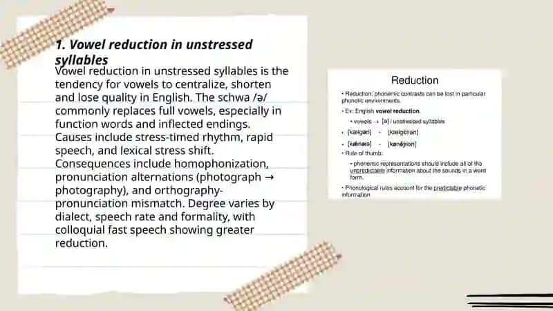 Reduction in phonetics 3