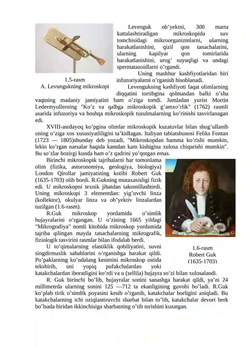 Mikroskopning kashf etilishi va hujayraning organilishi. 3
