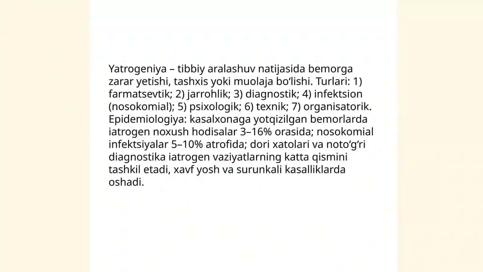 Hozirgi zamon tibbiyotida yatrogeniya muammolari 3