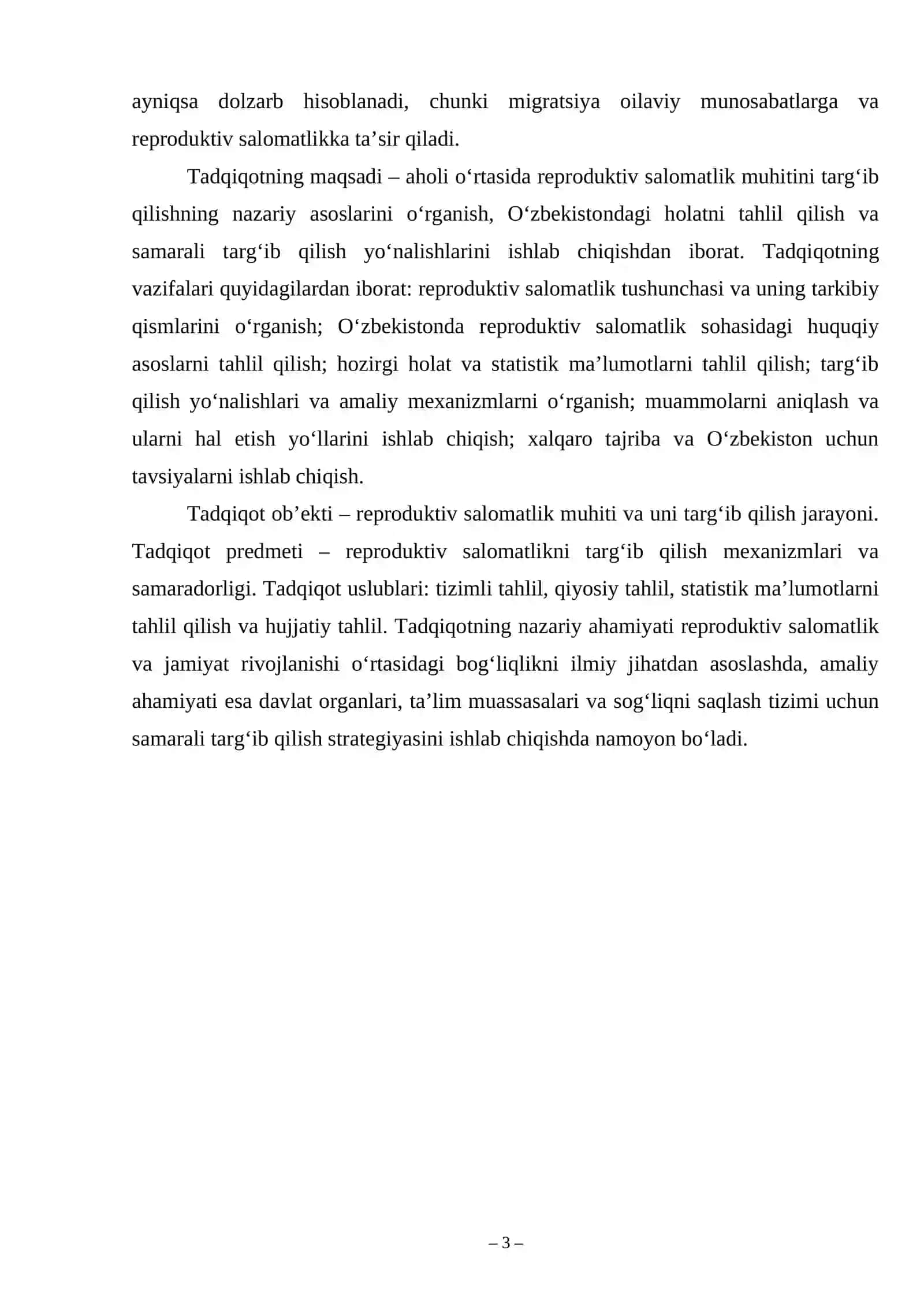Aholi o‘rtasida reproduktiv salomatlik muhitini targ‘ib qilish 3