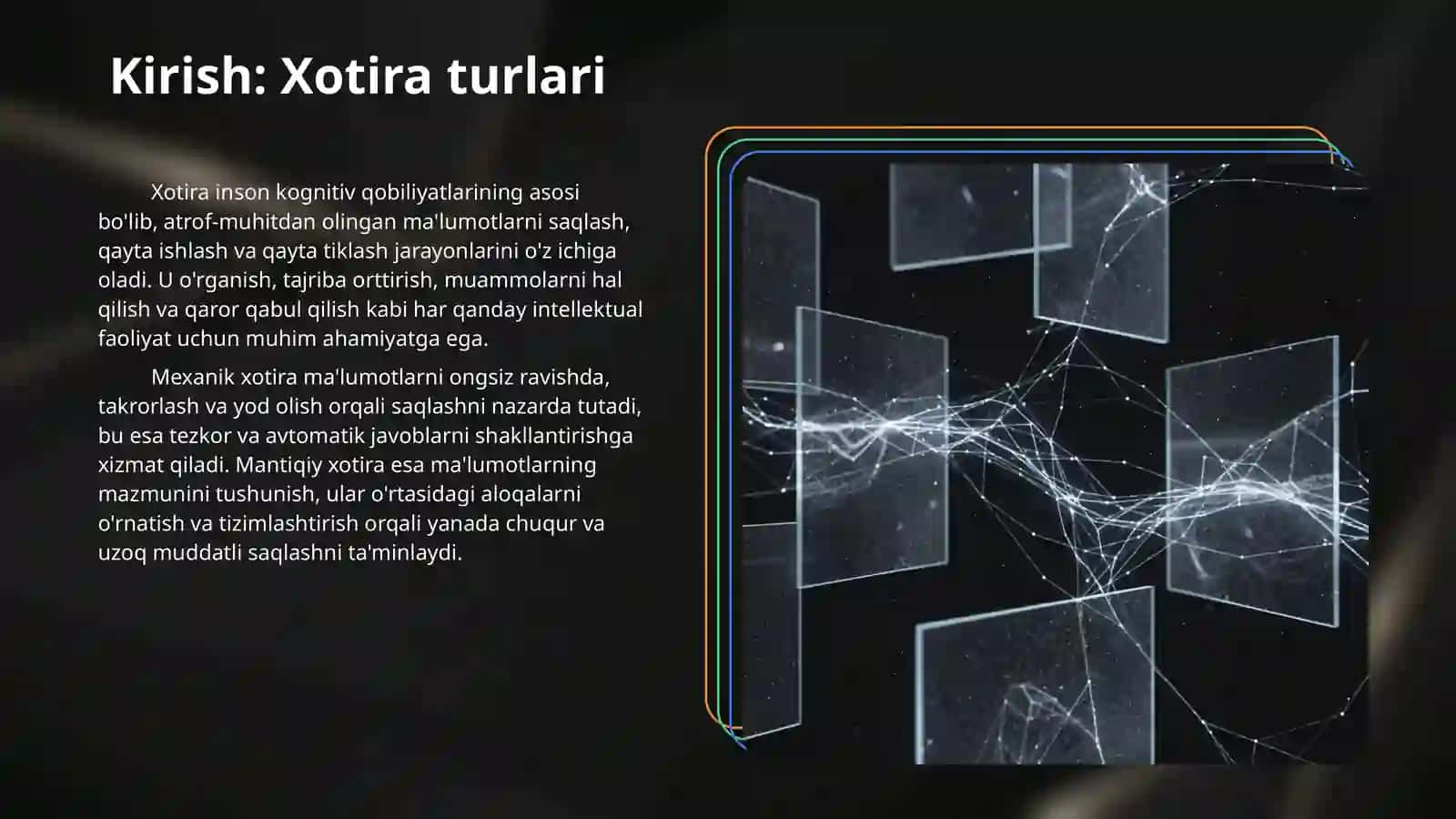 Mehanik va mantiqiy xotirani o'zaro bog'liqligi 3
