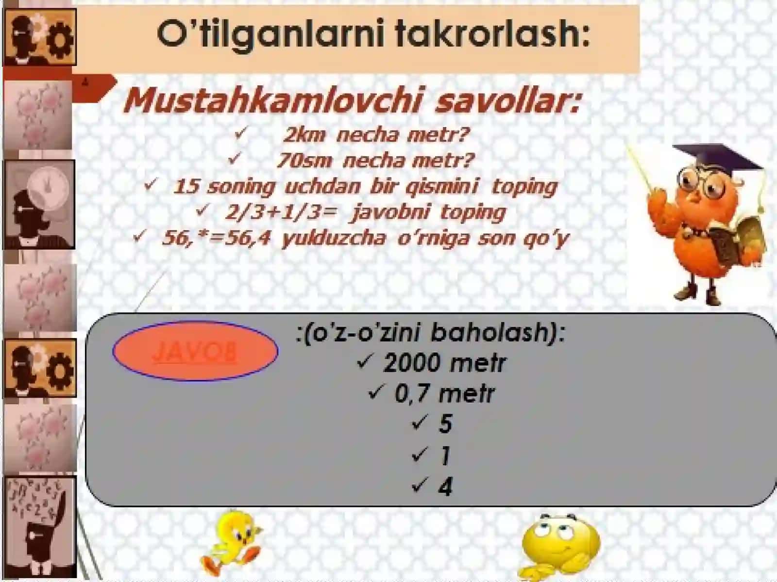 Boshlang’ich sinfo’qituvchisi Maxmudova Nasiba Axmadovnaning 3