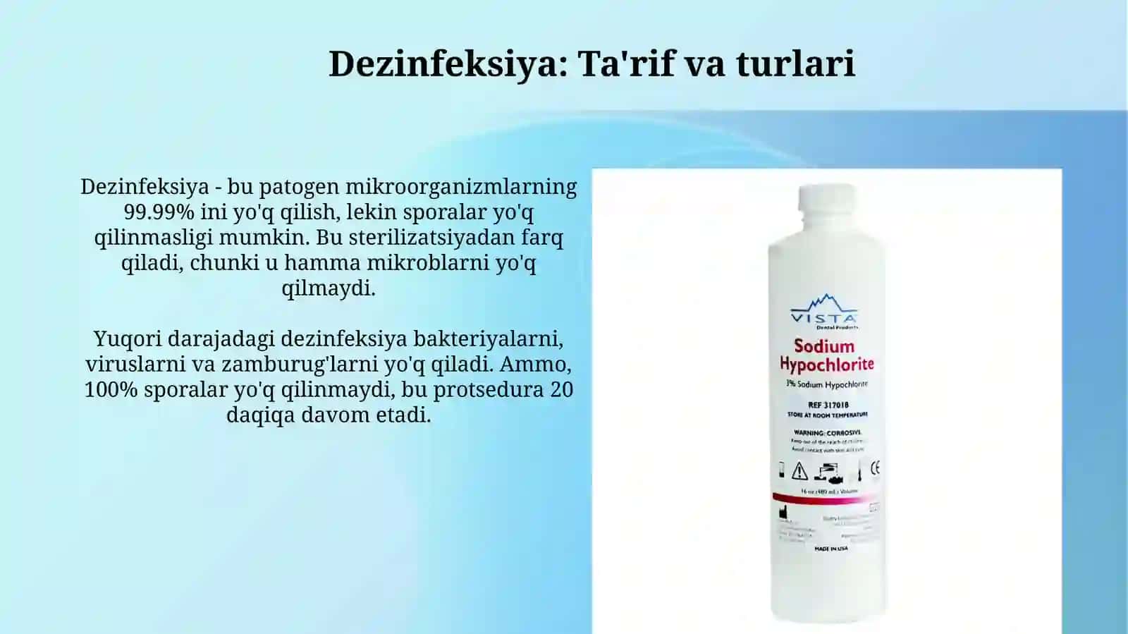 Dezinfeksiya uchun eritmalarni tayyorlash 3