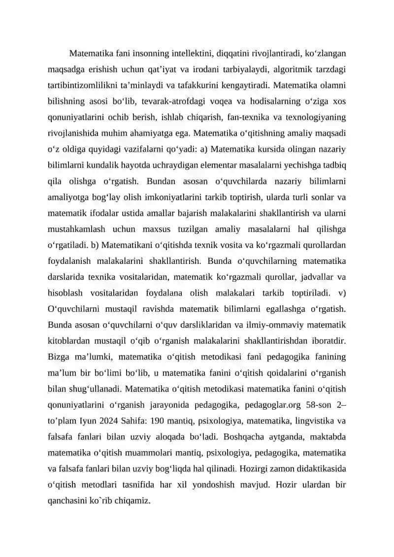 MATEMATIKAGA O'RGATISHNING ZAMONAVIY METODLARI 3