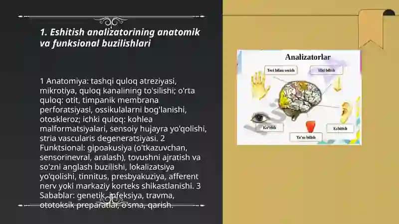 Inson eshtish analizatorining patalogiyasi 3
