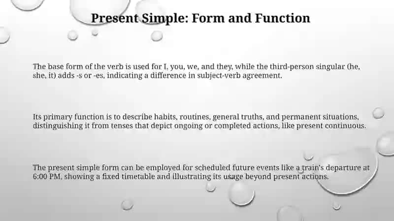 PRESENT SIMPLE 3