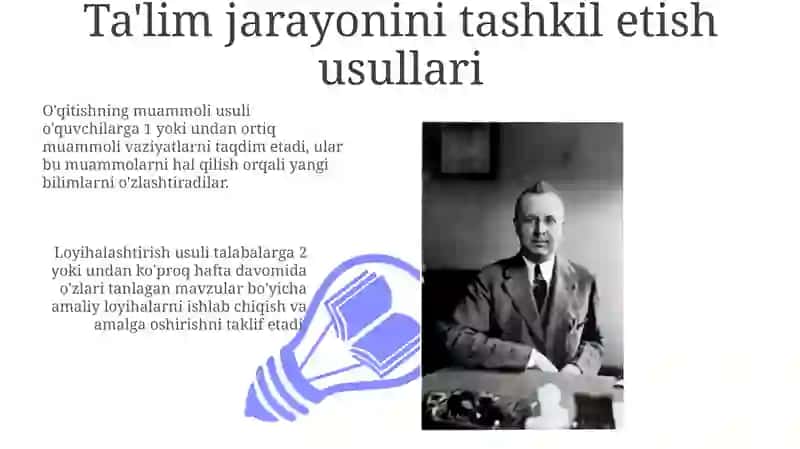 Ta'lim jarayonini tashkil etish usullari 3