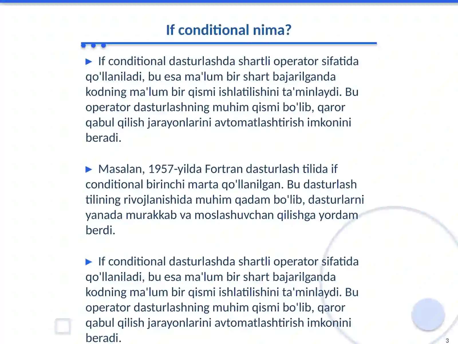 If conditional 3