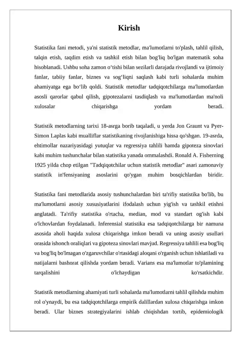 Statistika fani metodi 3