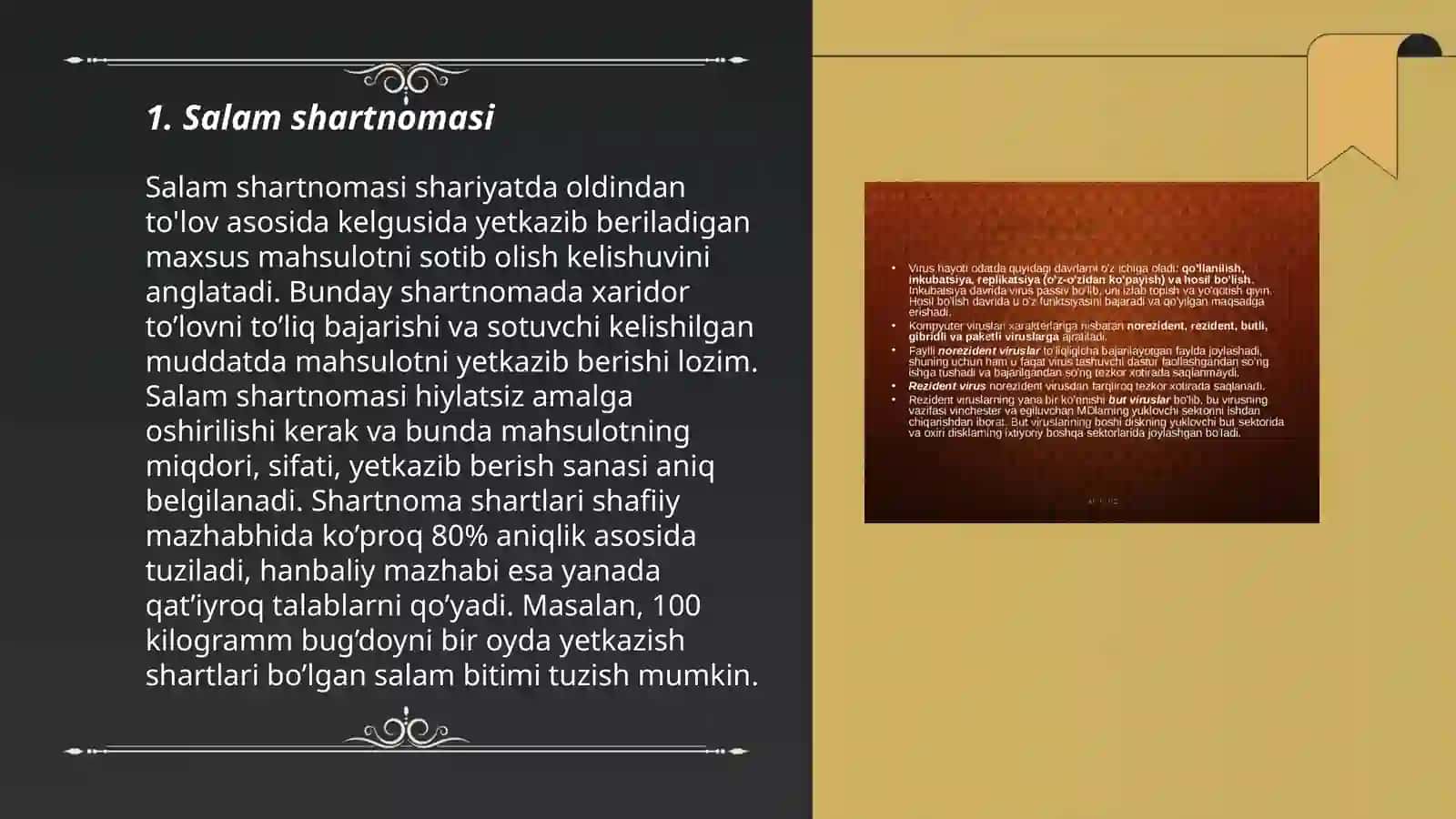Salam va istisno‘ning turlari 3