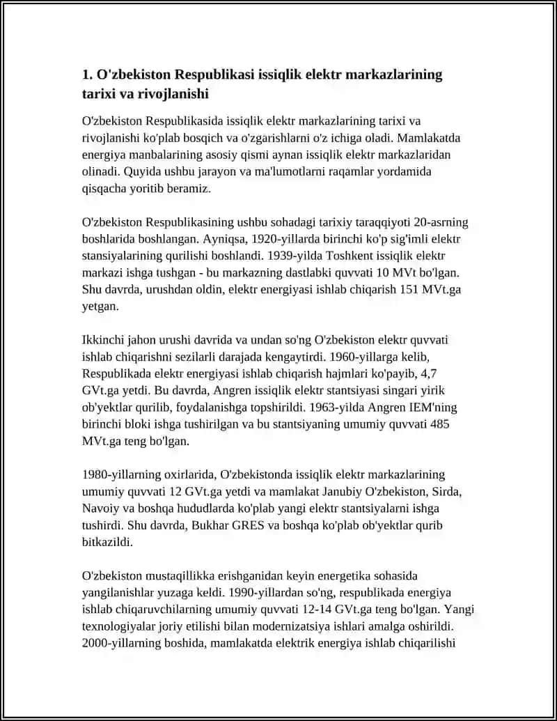 O’BEKISTON RESPUBLIKASIDAGI ISSIQLIK ELEKTR MARKAZLARI 3