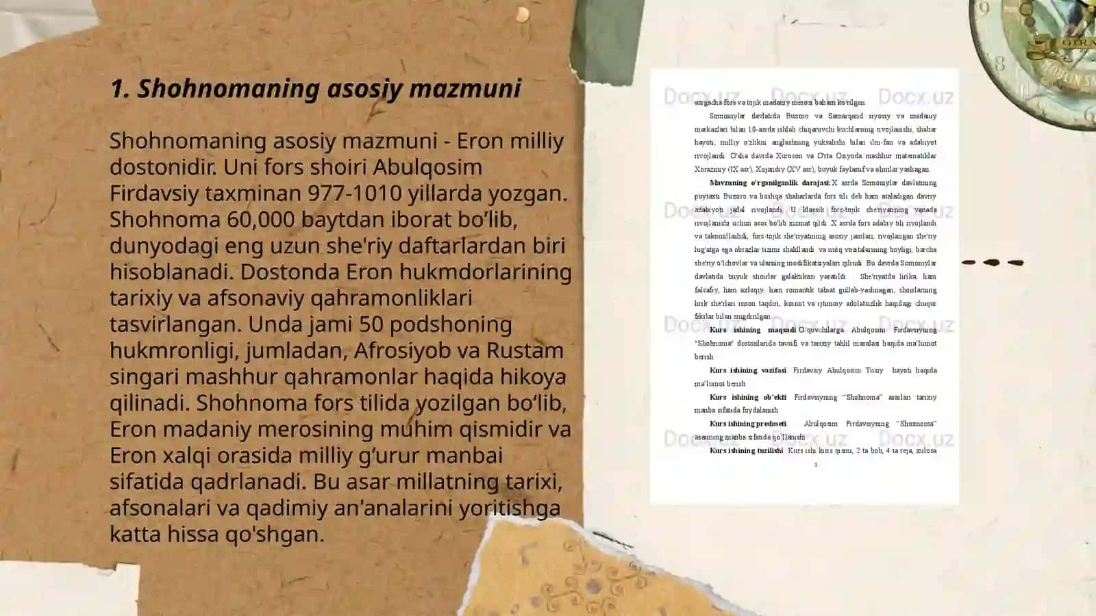 Firdavsiyning "Shoxnoma" asari 3