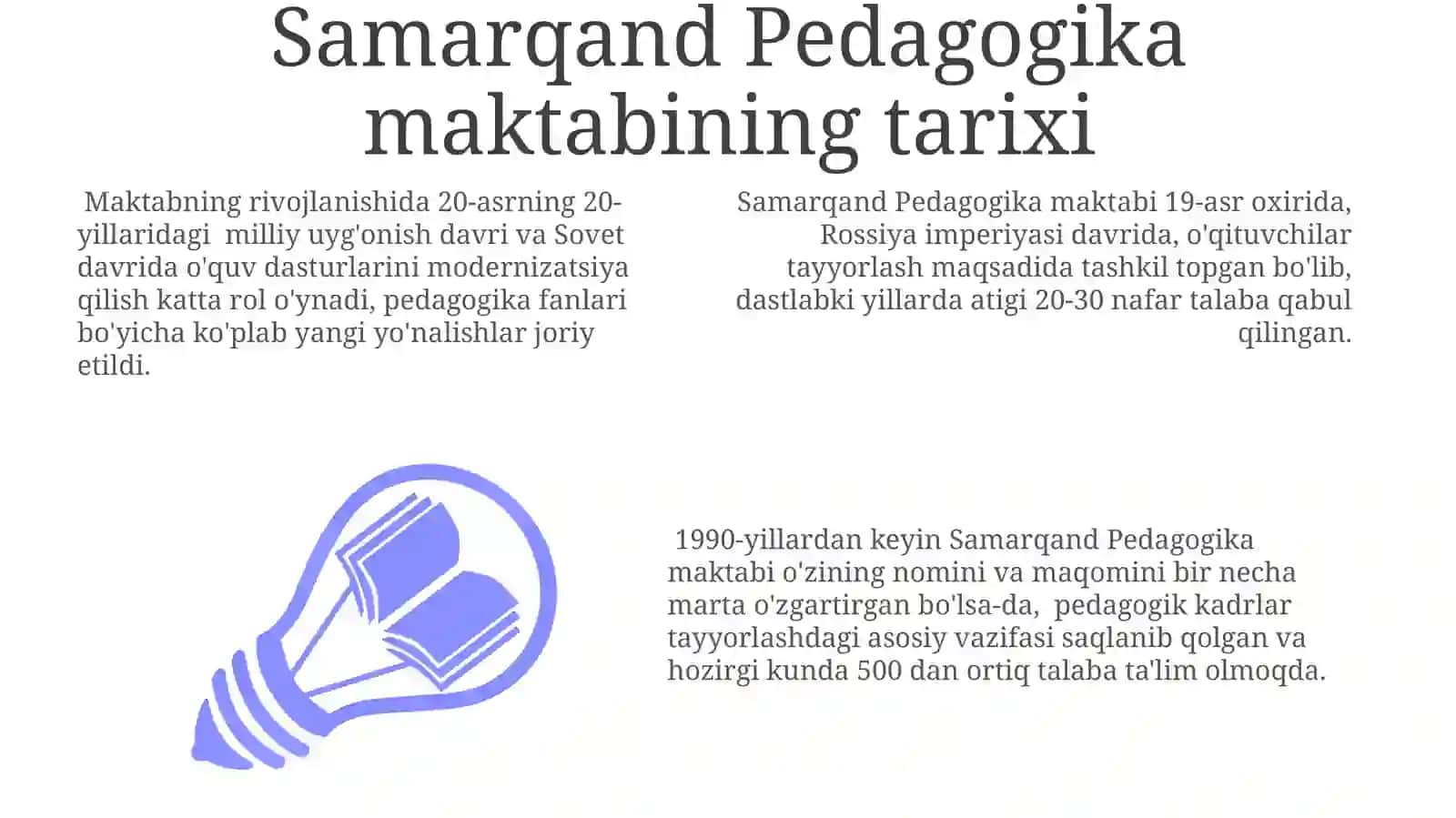 Samarqand Pedagogika Maktabi Tarixi 3