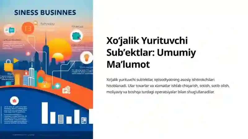 Xoʻjalik Yurituvchi Subʼektlar 3