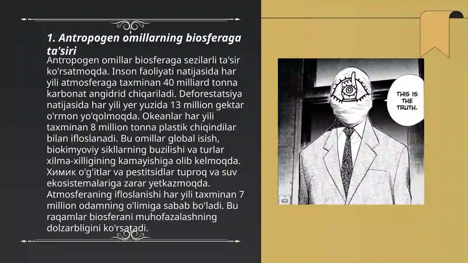 Antropogen omillarning biosferaga ta'siri 3
