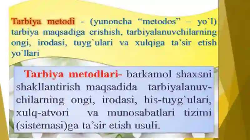tarbiya turlari va umumiy metodlari 3