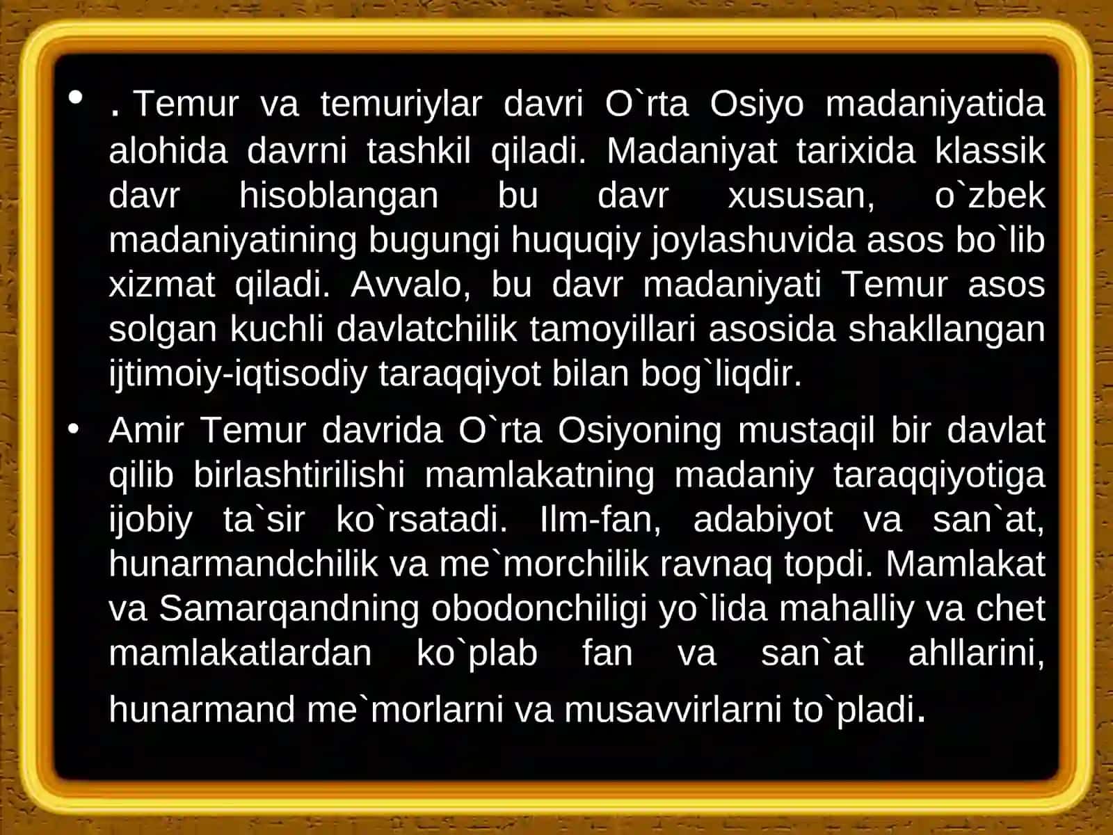 Temur va temuriylar davri falsafiy merosi 3