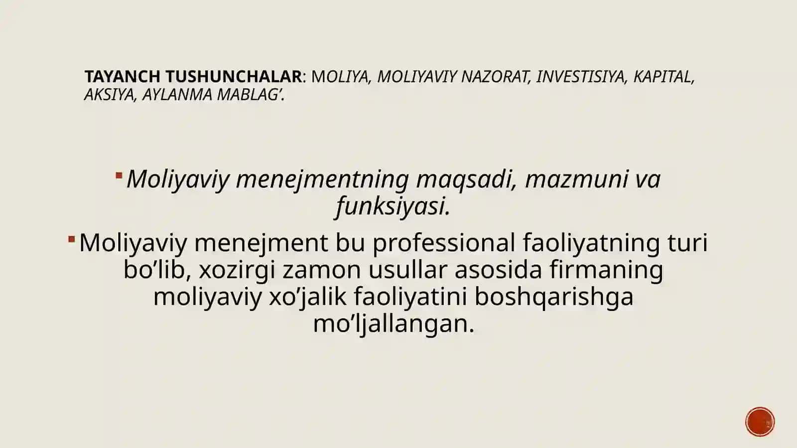 Moliyaviy menedjment tushunchasi 3