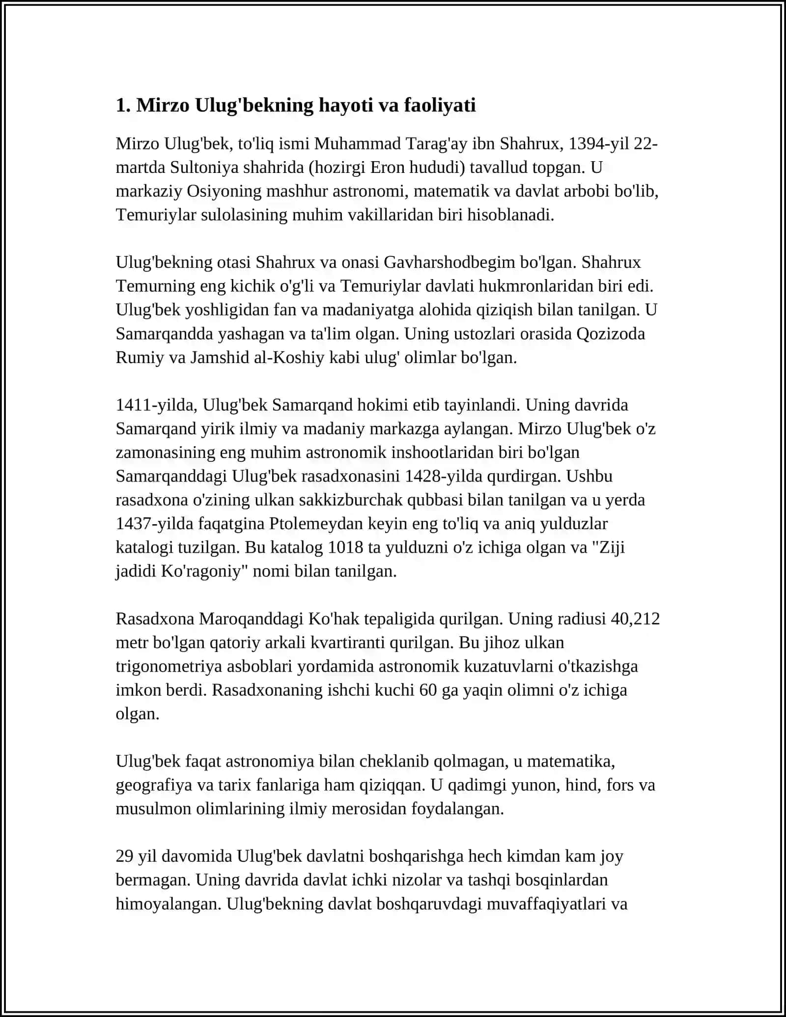 MIRZO ULUGʻBEK - DAVLAT ARBOBI VA BUYUK OLIM 3