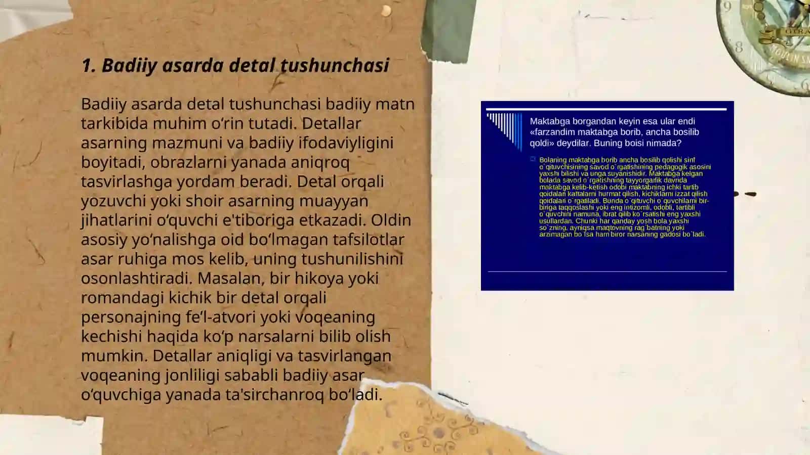 Badiiy asarda detal tushunchasi 3