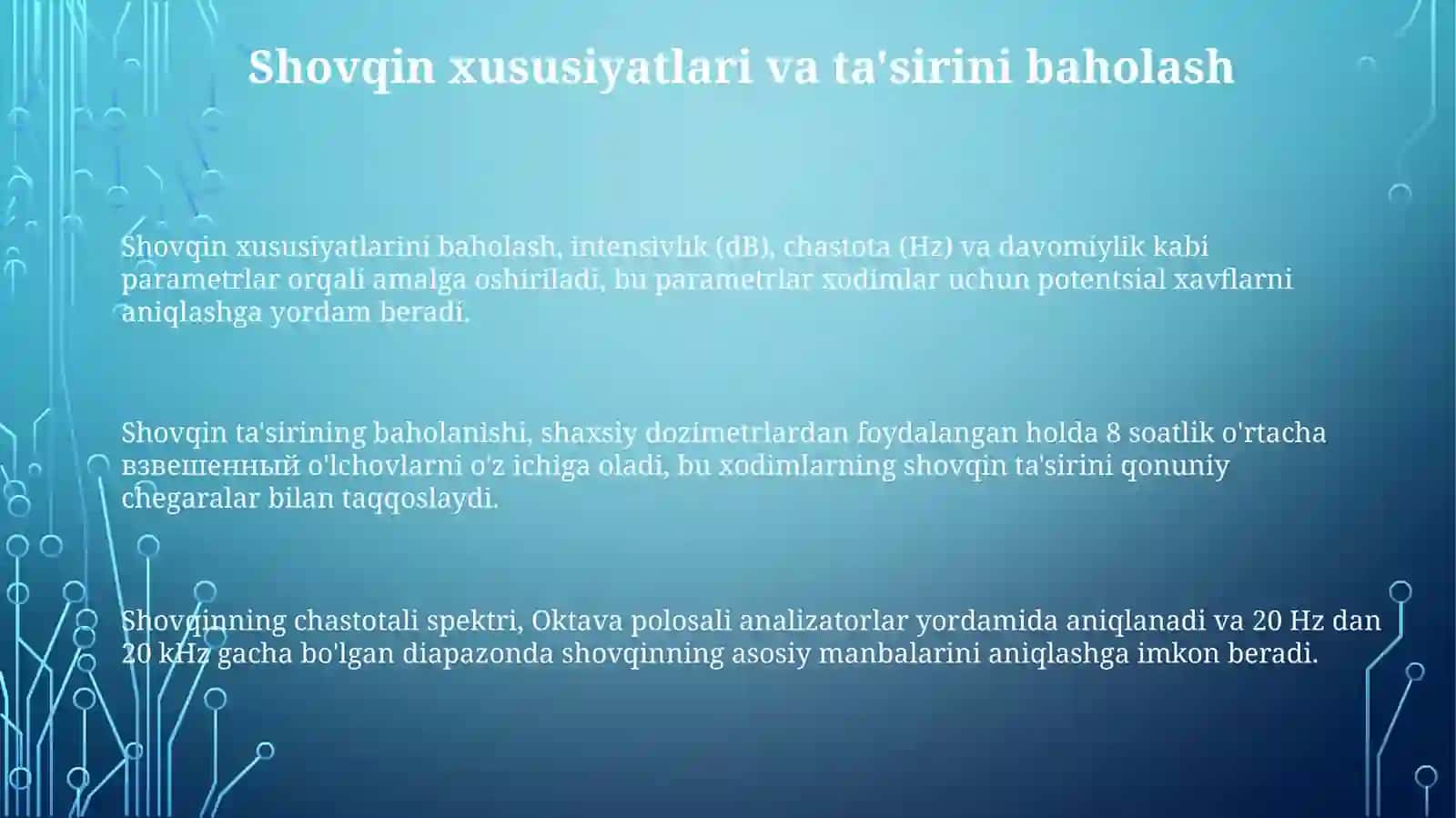 Shovqin xavfi 3