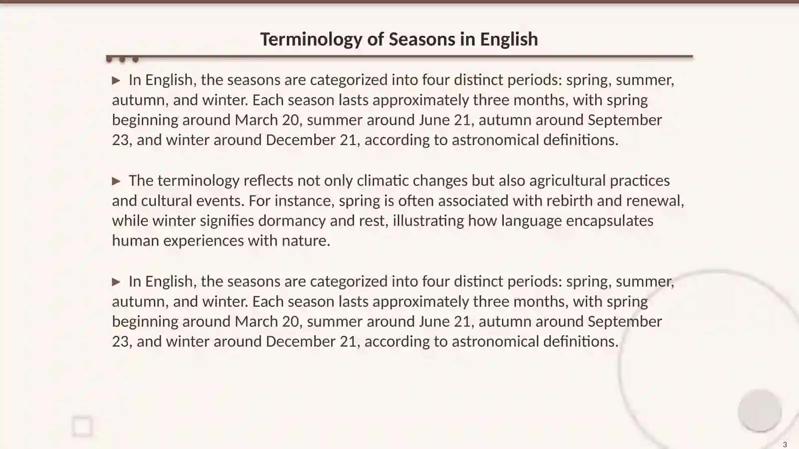 Ingilischa Seasons 3