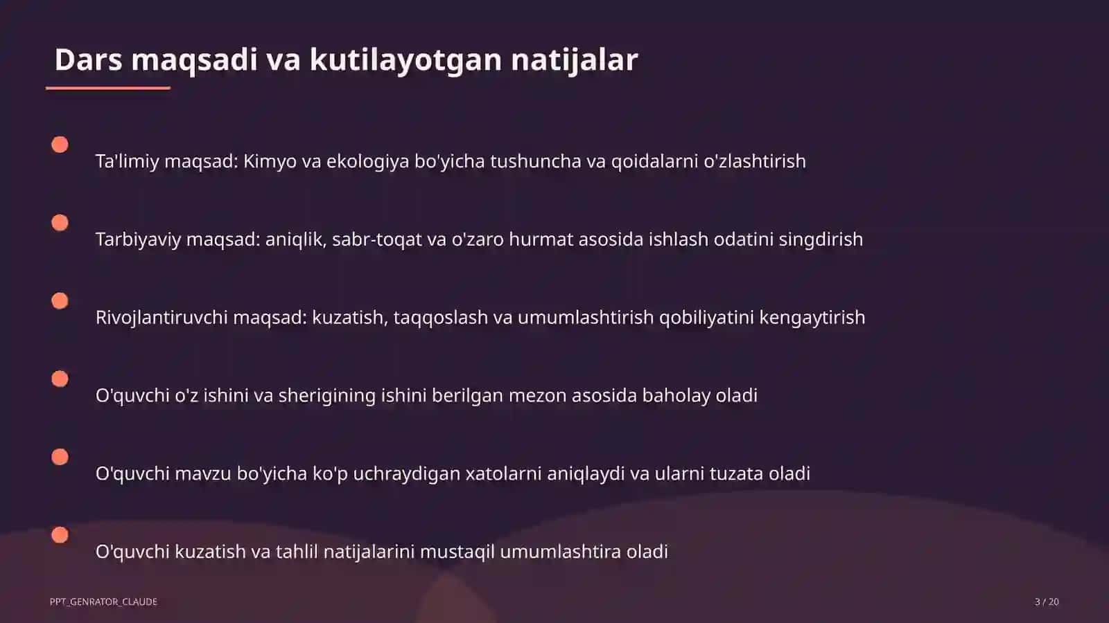 Kimyo va ekologiya (11-sinf) 3