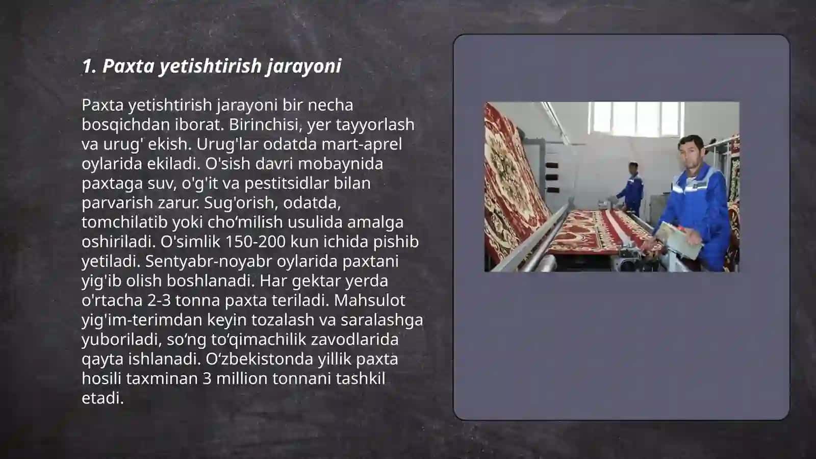 Toqilmachilik sanoati 3