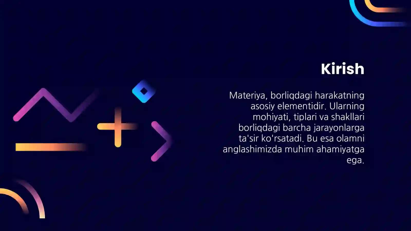 Materiyaga oid konsepsiyalar tasnifi 3