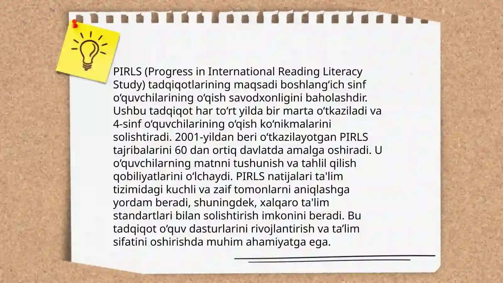 PIRLS tadqiqotlari mazmuni va amaliy ahamiyati 3