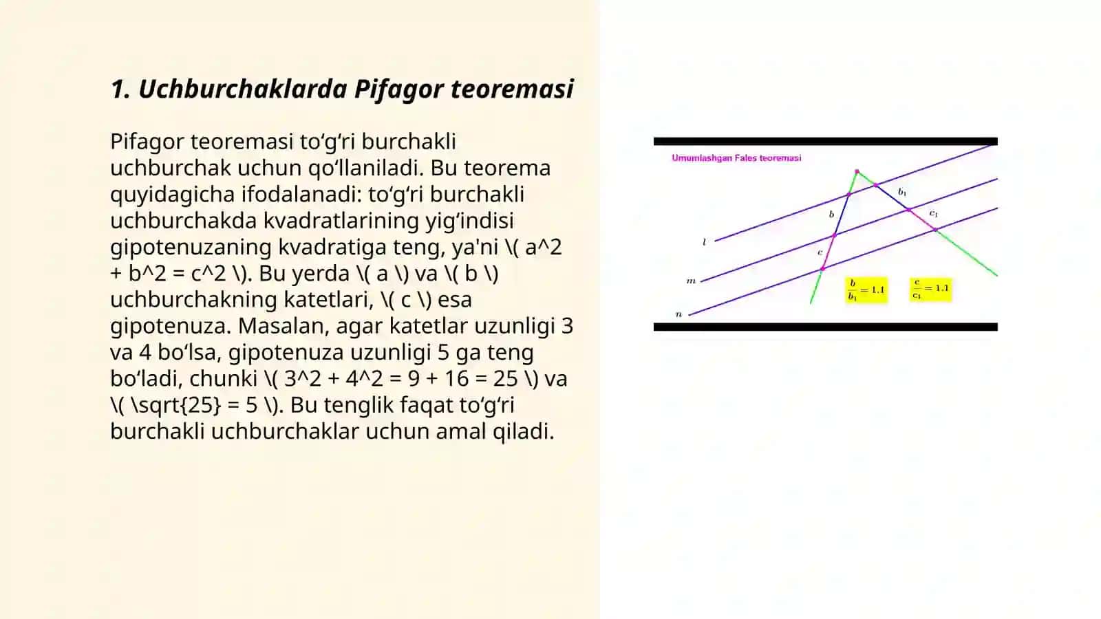Uchburchaklarda Pifagor teoremasi 3