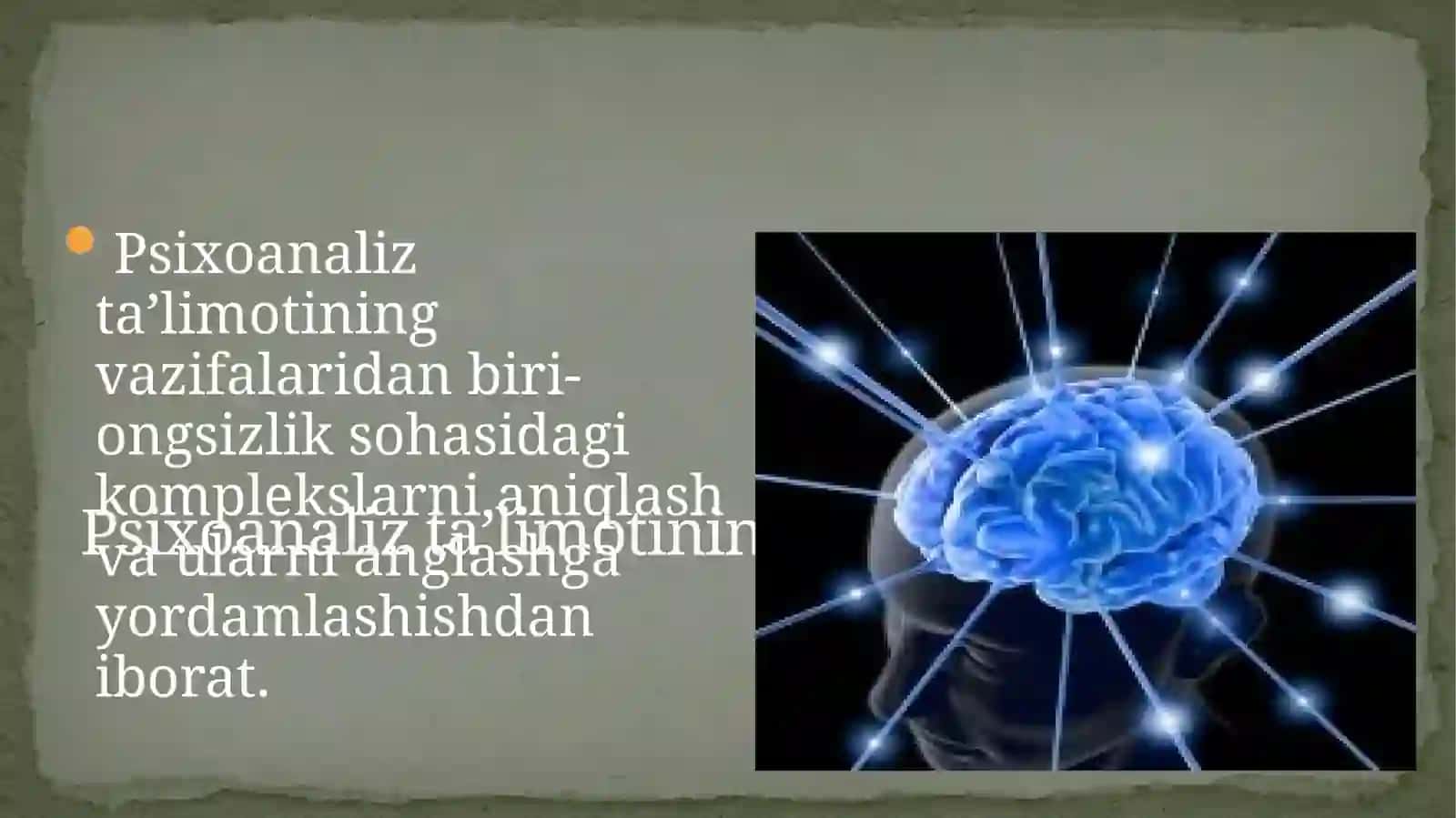 Psixoanaliz ta’limoti va uning tibbiyotdagi o‘rni 3