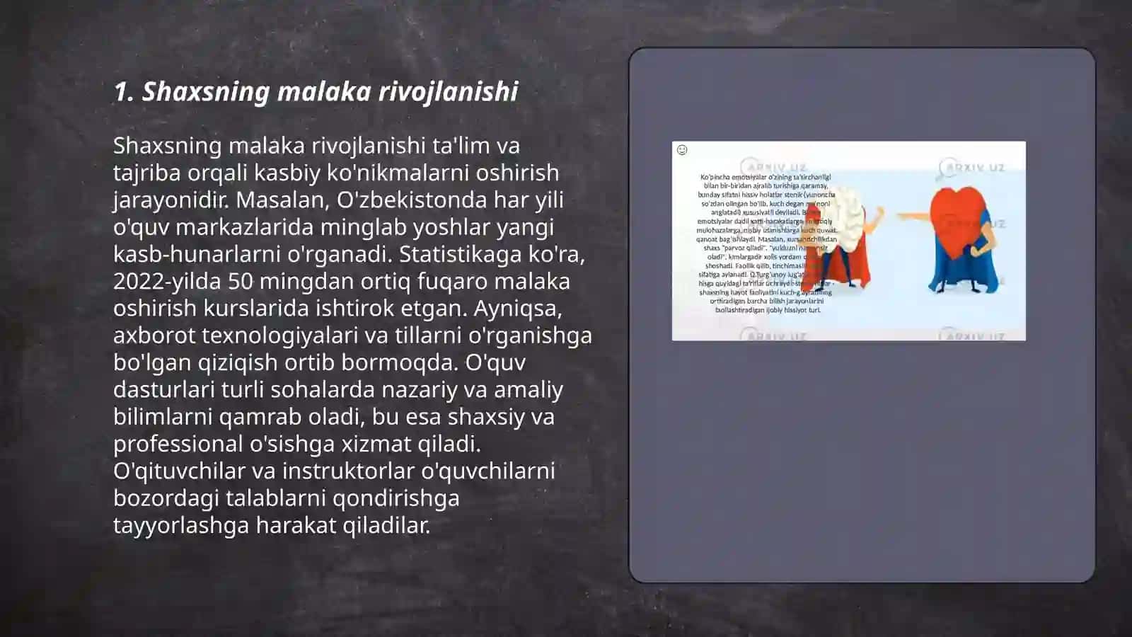 Shaxsning malaka va odatlari 3