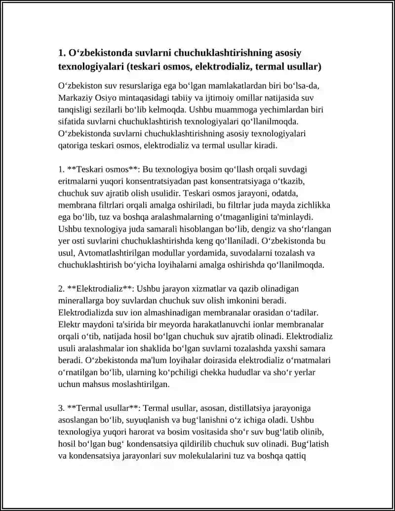 OʻZBEKISTON HUDUDIDA SUVLARNI CHUCHUKLASHTIRISH 3