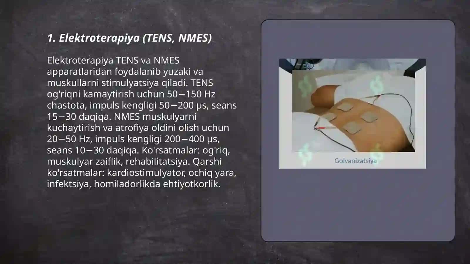 Elektroterapiya (TENS, NMES) 3