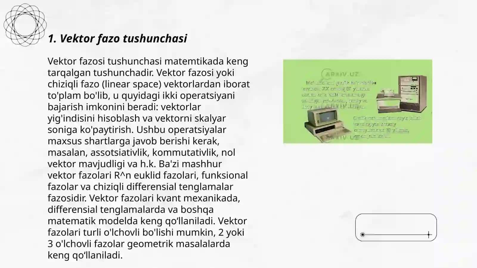 Vektor fazo tushunchasi 3