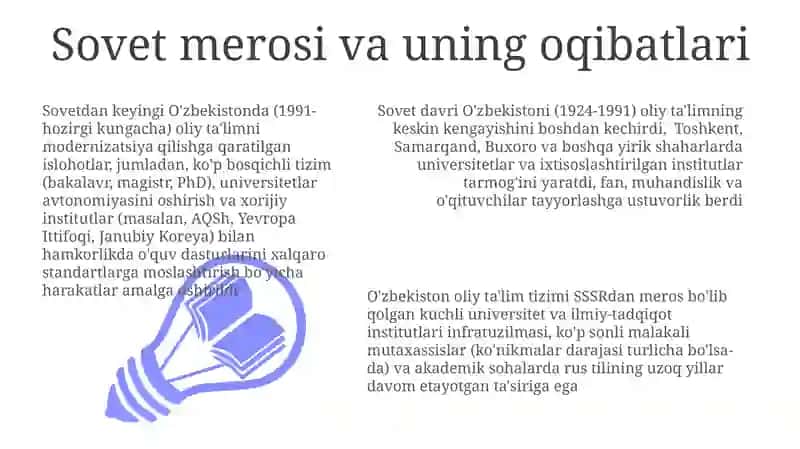 Sovet Merosi va Post-sovet O'zgarishlari 3