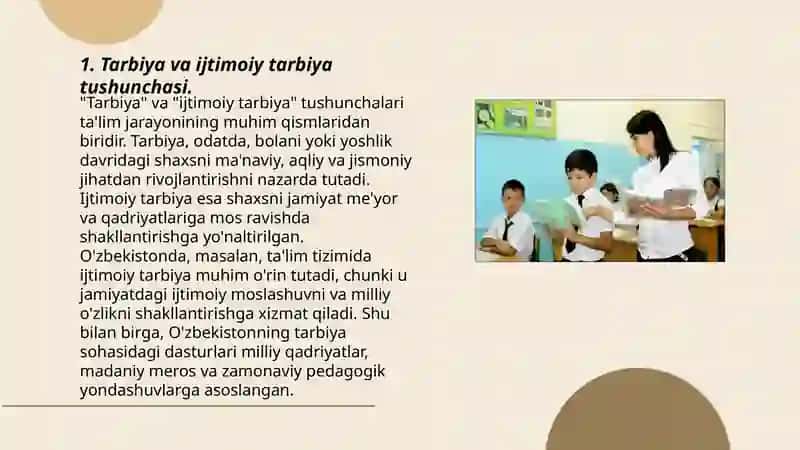 Tarbiya va ijtimoiy tarbiya tushunchasi 3
