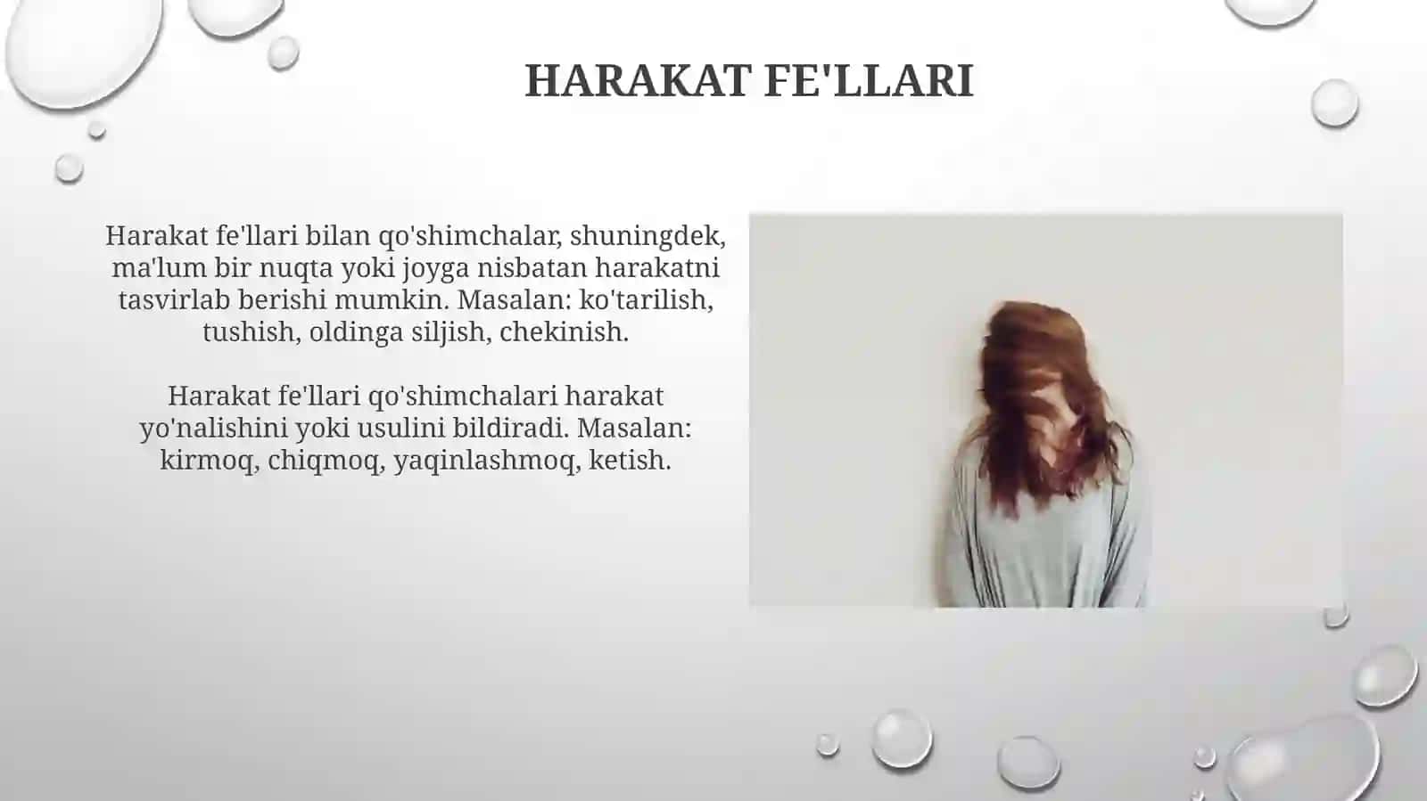 Harakat fe'llari va ularning oldingi qo'shimchalari 3
