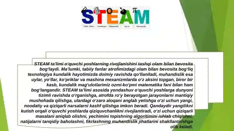 Geografiya ta'limida STEAM texnologiyasining ahamiyati 3