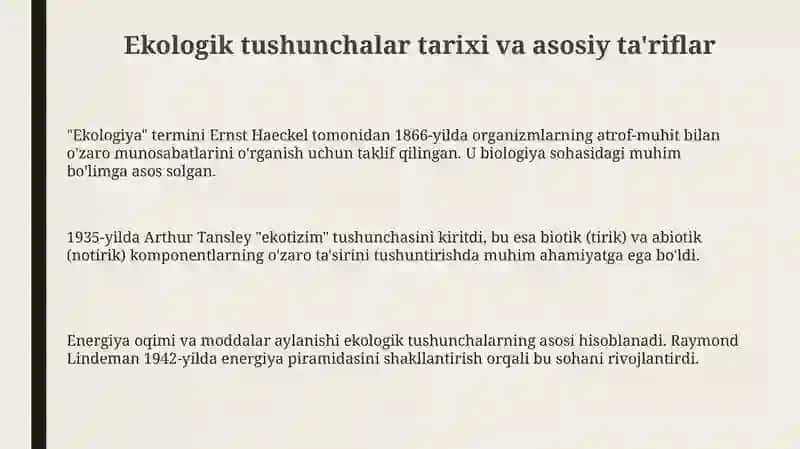 Ekologik tushuncha 3