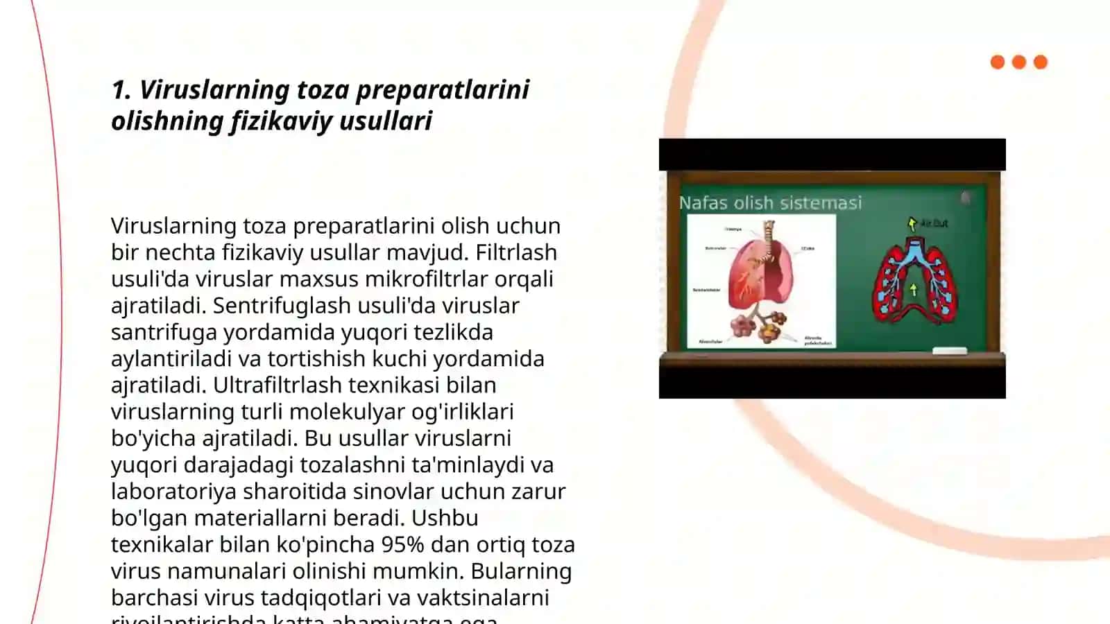 Viruslarning toza preparatlarini olish usullari 3