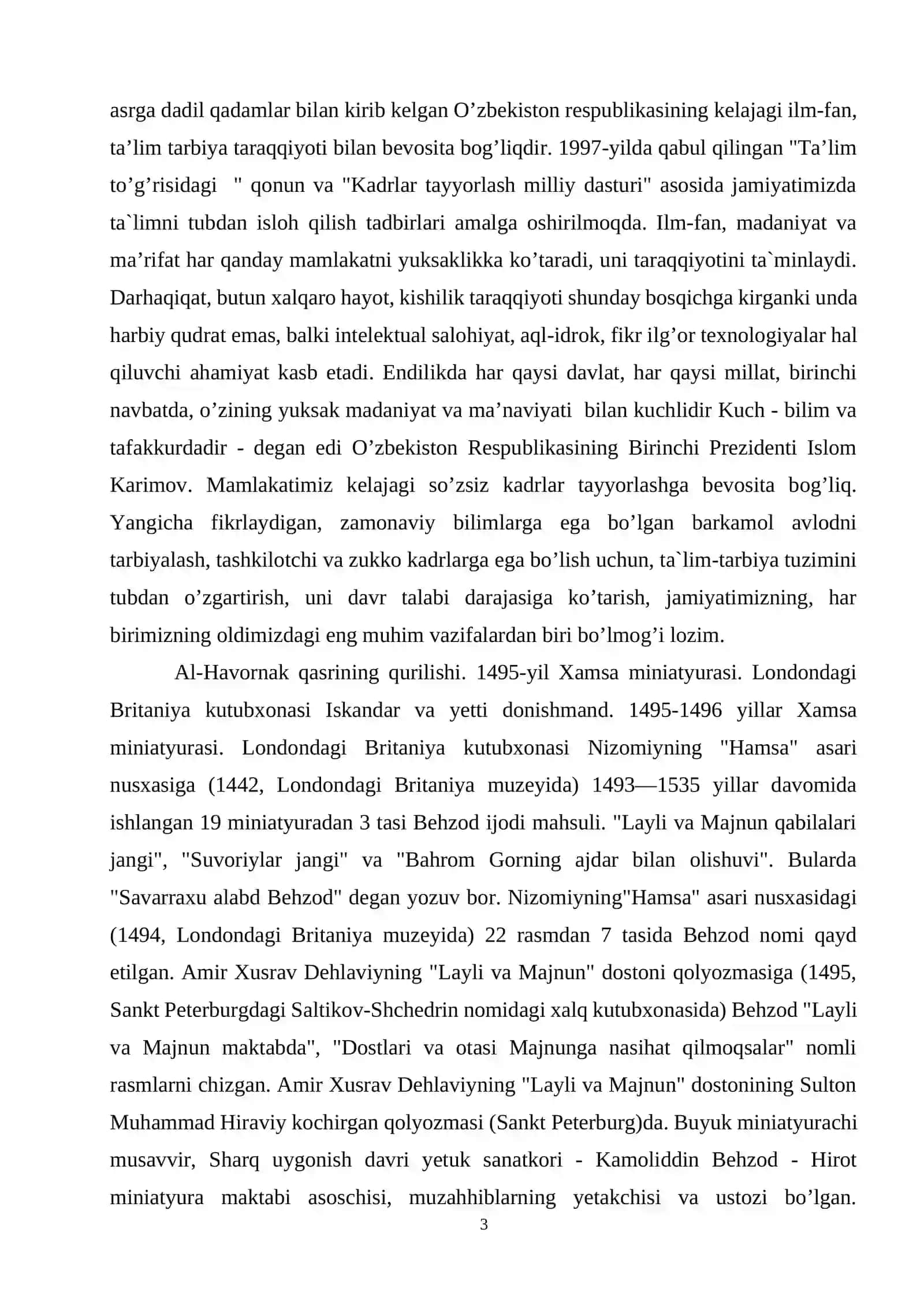 TASVIRIY SAN'ATDA "ONA DUOSI" MAVZUSI 3