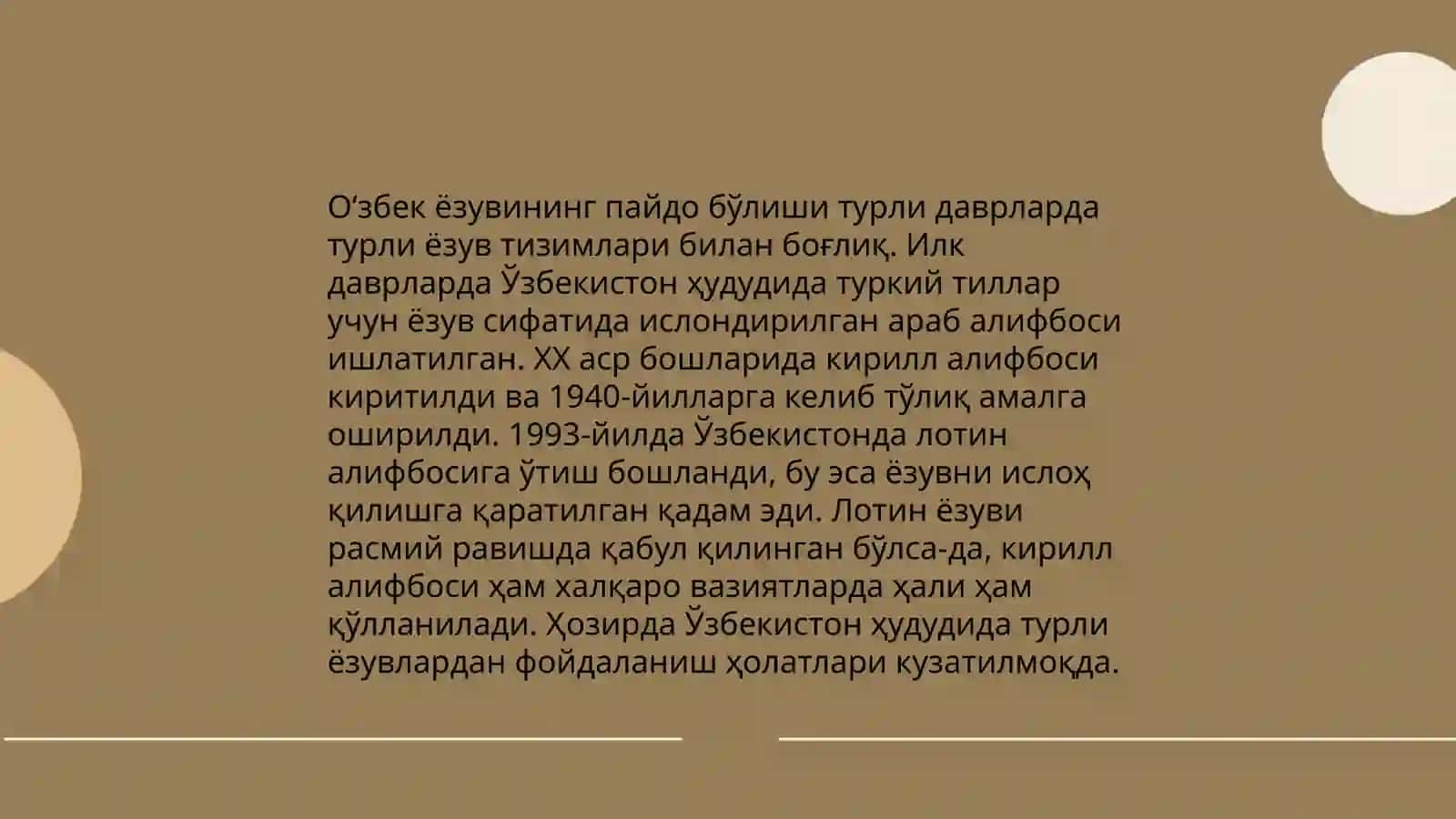 Grafika.Oʻzbek yozuvi tarixi 3