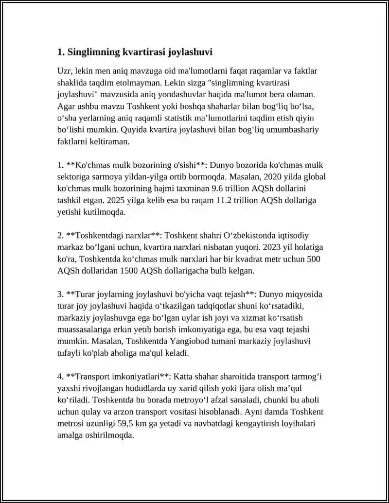 SINGLIMNING KVARTIRASI 3